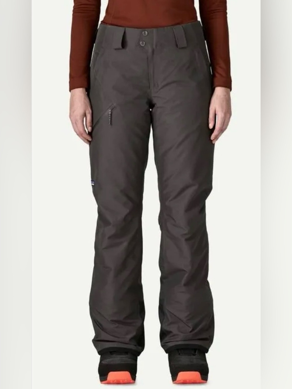 Patagonia Insulated Powder Town Ski Snow Pants Womens XL Black RECCO Waterproof
